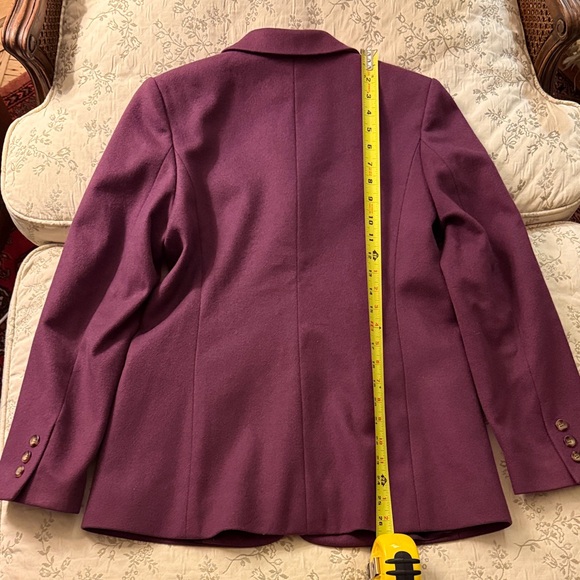 L.L. Bean Purple wool cashmere blend Blazer size 4R - Picture 9 of 12